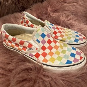 Rainbow Checkered Vans